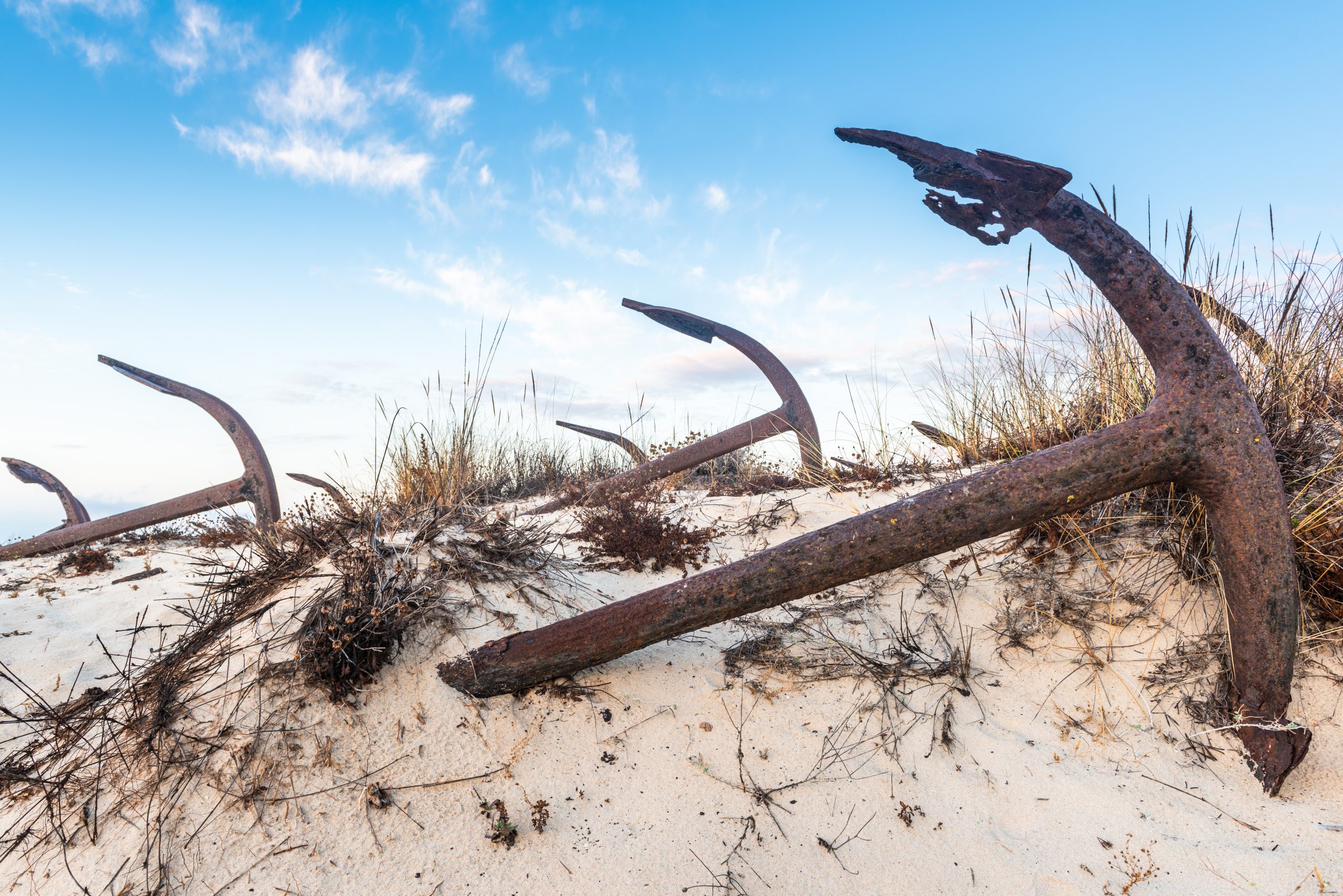 Anker am Strand